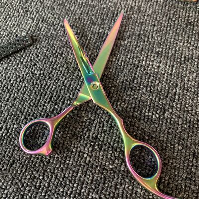 দৈনন্দিন ব্যবহারের জন্য ক্ষয় প্রতিরোধী এবং মসৃণ পৃষ্ঠ সহ মাল্টি-রঙের পিভিডি ভ্যাকুয়াম লেপ কাঁচি